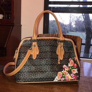 Giani Bernini brown floral handbag